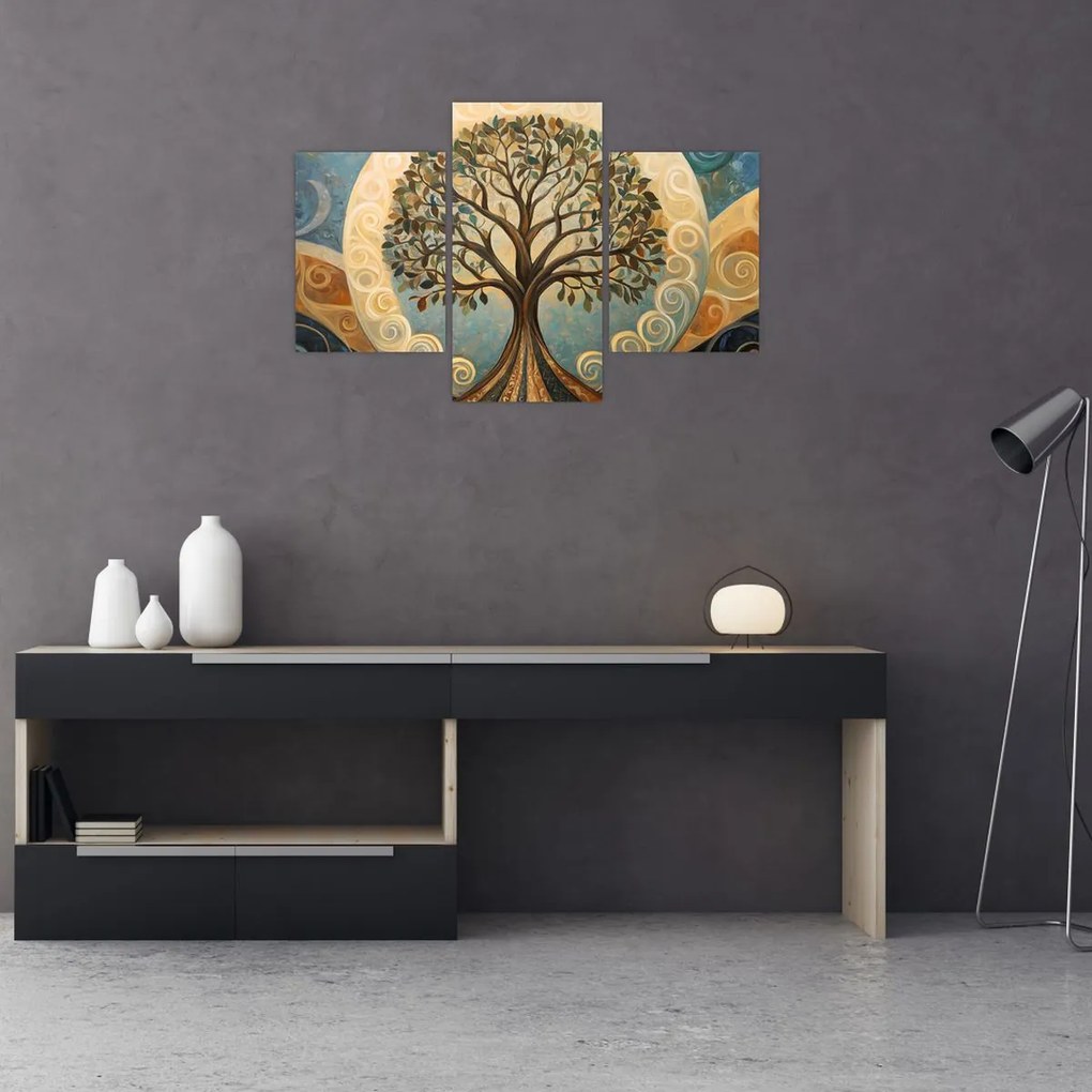 Obraz – Strom života a špirály (90x60 cm)