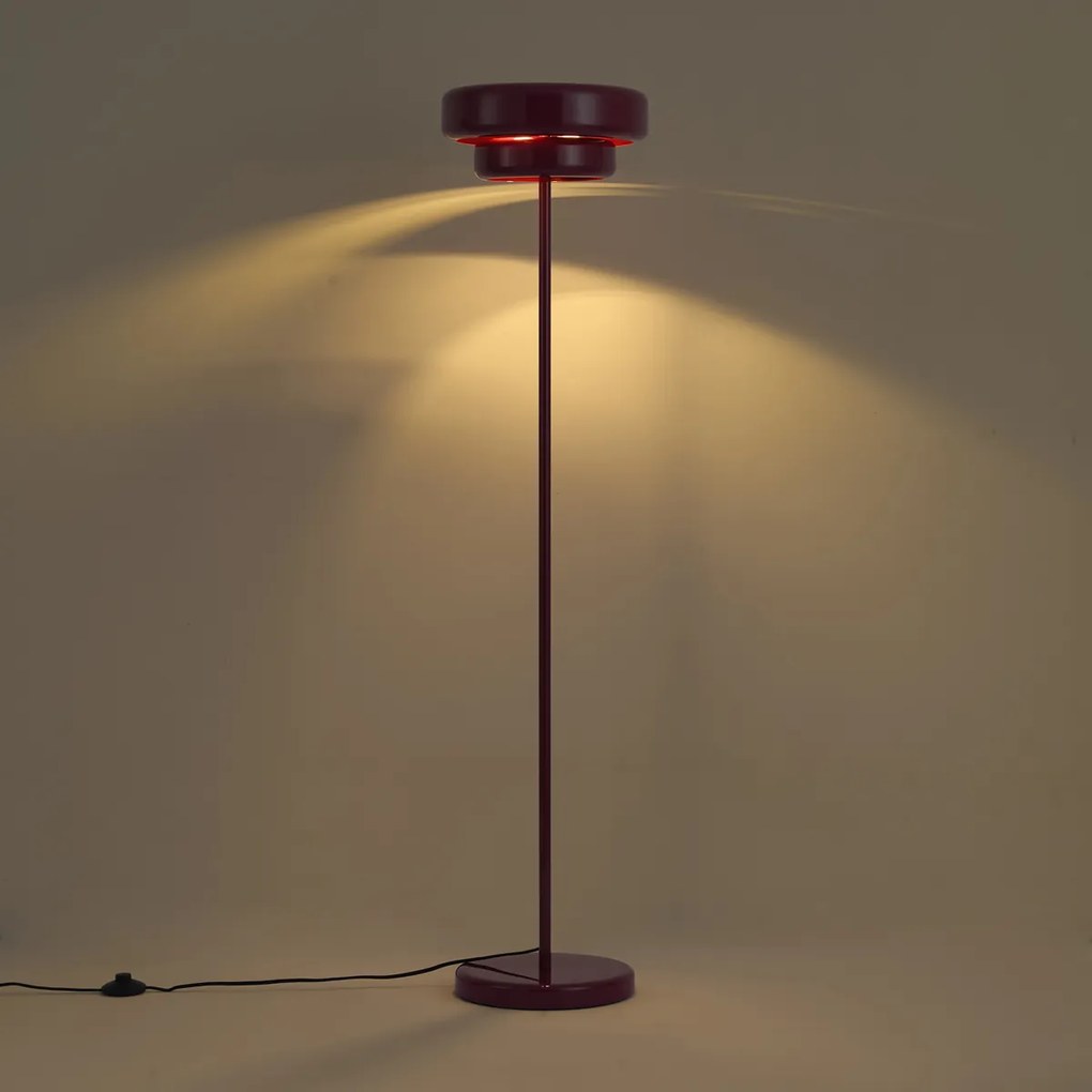 Retro stojaca lampa slivková 140 cm - Ophelia