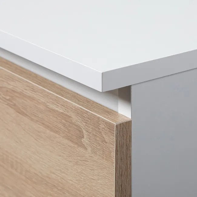 Uzavretý regál R60 2D 1SZ CLP biely / sonoma