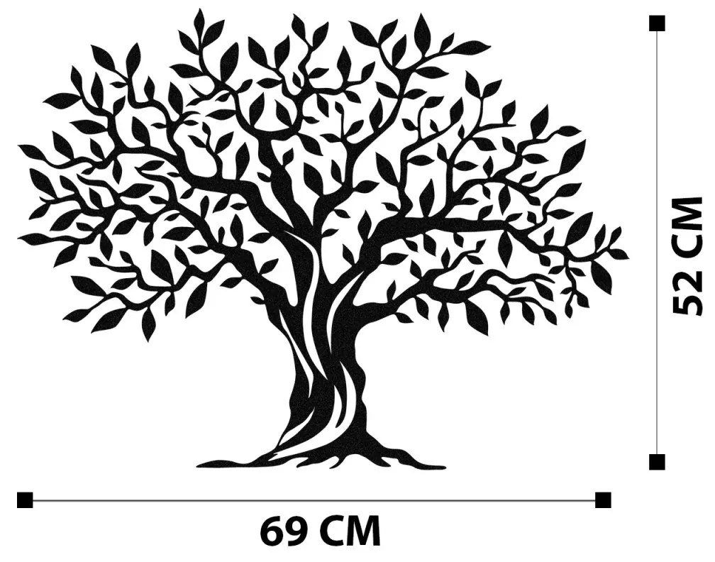 Nástenná dekorácia Yaprak Dökümü čierna