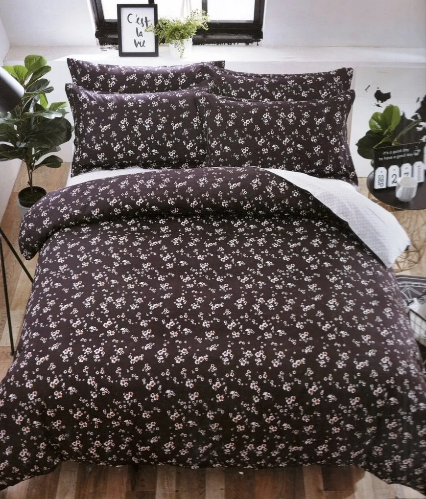 Sendia Textil KVETY ČIERNE foto obliečky 140x200 cm 7 Set Balenie Rozmer obliečok: 140x200 cm, Obsah balenia: 7 Set Balenie