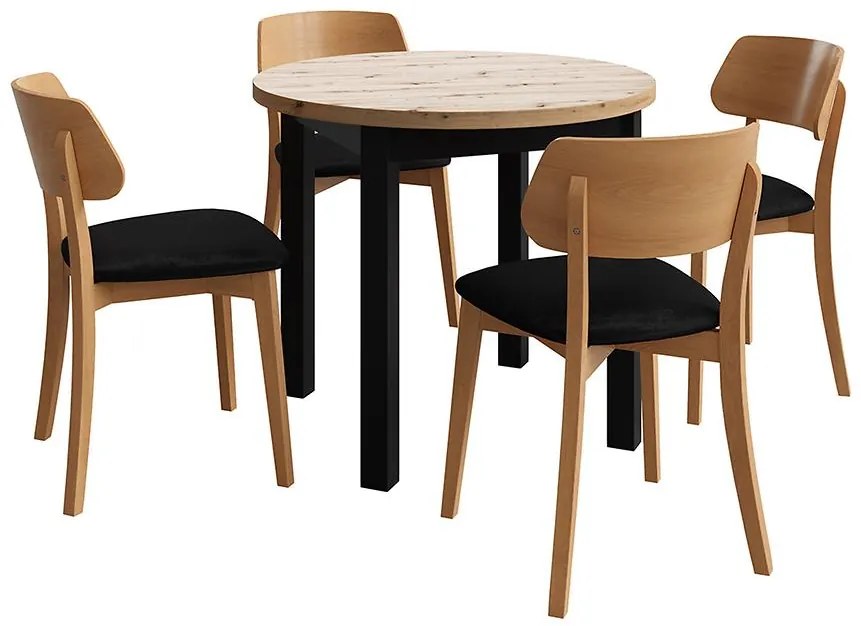 Jedálenská zostava Permad artisan/čierna