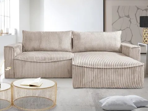 Rohová sedacia súprava Lilly, béžová štruktúrovaná látka%