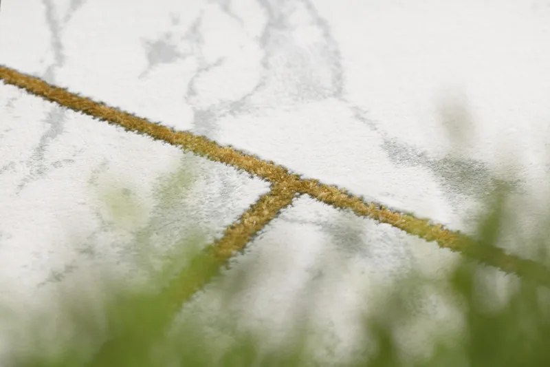 Dywany Łuszczów, Kusový koberec Emerald geometric 1012 cream and gold, 240x330, biela, kancelária