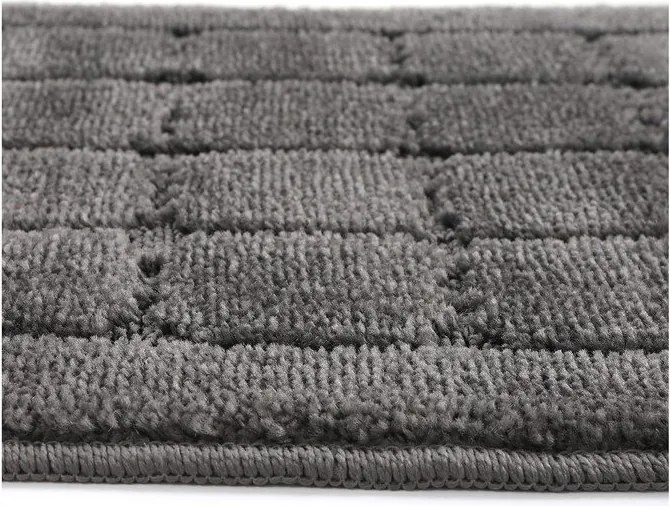 Antracitové kúpeľňové predložky v súprave 2 ks 50x80 cm Kareli – Foutastic