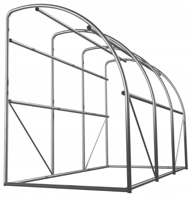 Polovičný záhradný fóliovník 3 x 1,5 x 2 m