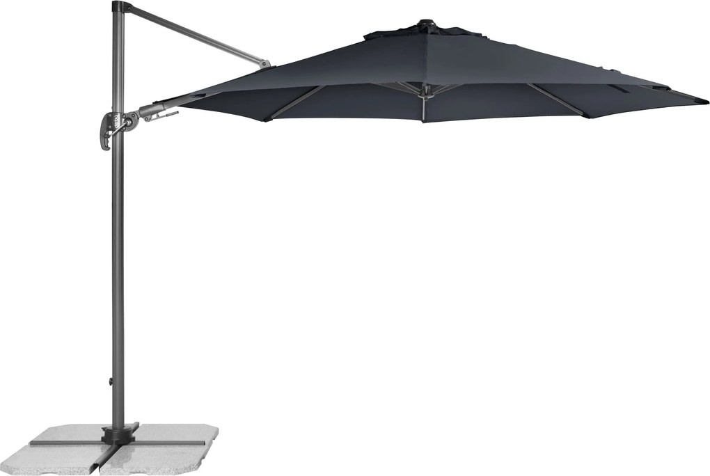 Derby RAVENNA 330 cm – veľký záhradný výkyvný slnečník s bočnou tyčou - 2. akosť (S300)