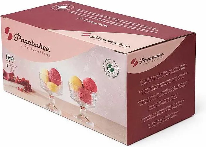 Pasabahce poháre na zmrzlinu Elysia 250 ml 2 ks