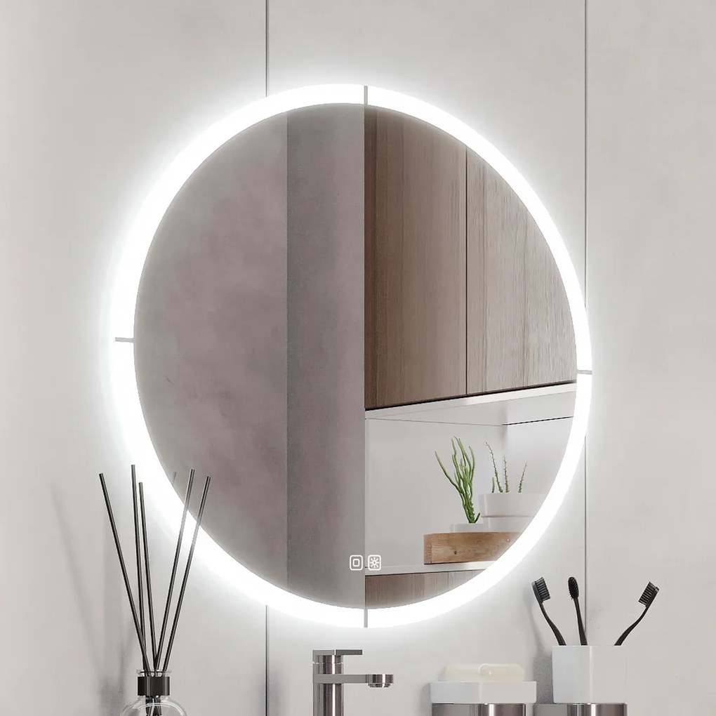 Nimco Okrúhle LED zrkadlo pr. 800 s dvoma dotykovými senzormi - ZP 24002RVX