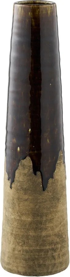 Hnedá keramická vysoká váza (výška 48 cm) – House Nordic