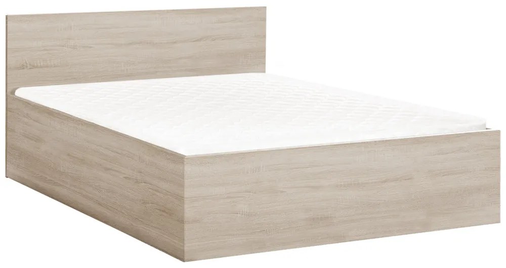 Postel SOFIA 180 x 200 cm, dub sonoma Rošt: S lamelovým roštom, Matrac: Matrac COCO MAXI 20 cm