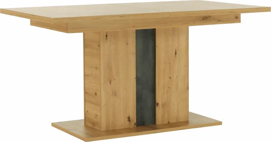 Jedálenský rozkladací stôl, dub artisan/sivý betón, ERIDAN