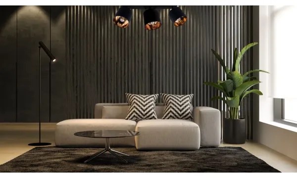 Bodové svietidlo SOFIA 3xE27/60W/230V čierna