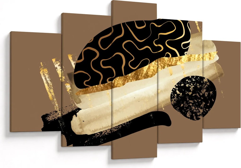 Obraz - Abstrakcia golden brown N⁰3 (150x105 cm)