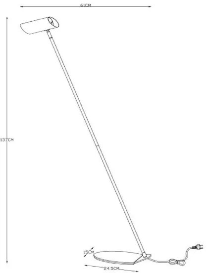 Lucide 19700/01/31 - Stojacia lampa HESTER 1xGU10/7W/230V
