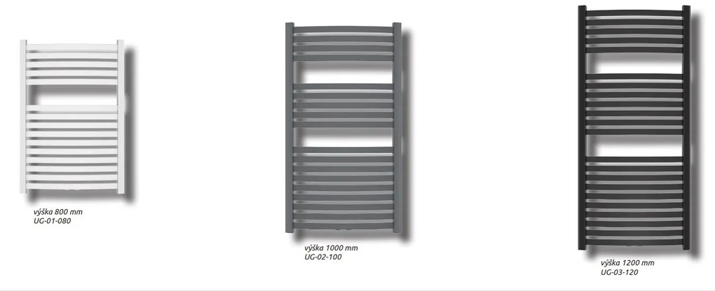Invena Invena, kúpeľňový rebríkový radiátor 540x1200 mm 538W, biela, UG-01-120-A