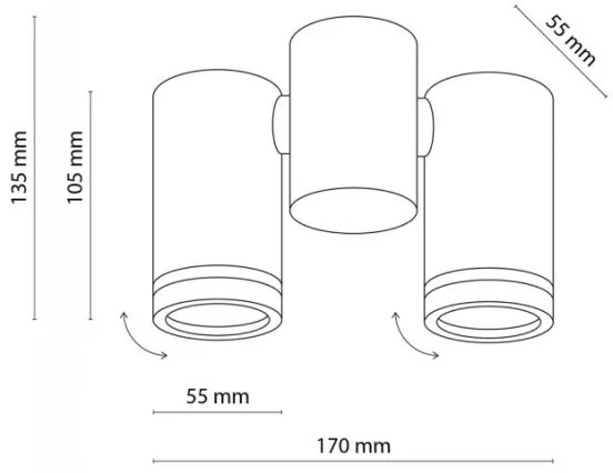 Bodové svietidlo JET SET 2xGU10/10W/230V biela