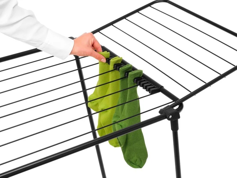 Matne čierny sušiak na bielizeň 18 m HangOn Too – Brabantia
