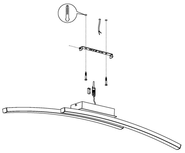 Eglo 97909 - RGB LED stmievateľný prisadený luster FRAIOLI-C LED/34W/230V