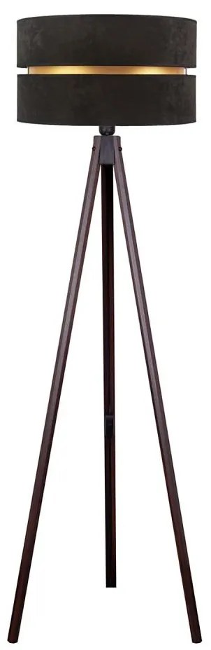 Duolla - Stojacia lampa DUO 1xE27/60W/230V pr. 44 cm čierna/wenge DU83525SE