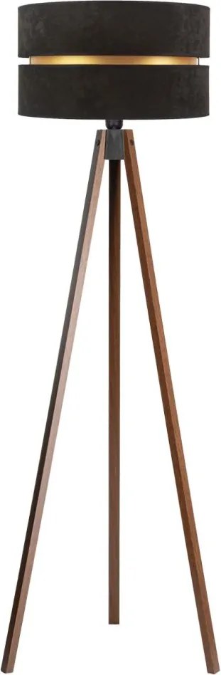 Duolla - Stojacia lampa DUO 1xE27/60W/230V pr. 44 cm čierna/wenge