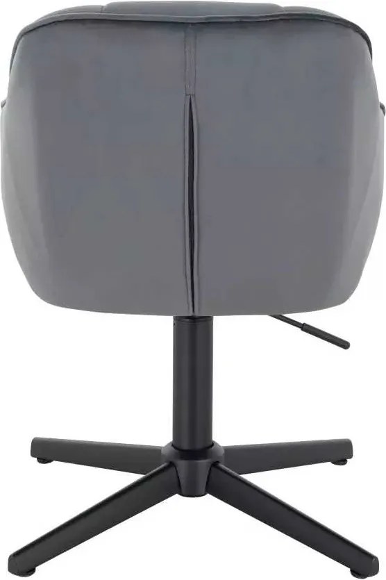 LuxuryForm DESIGN Stolička AVOLA VELUR na čiernom kríži - tmavo šedá