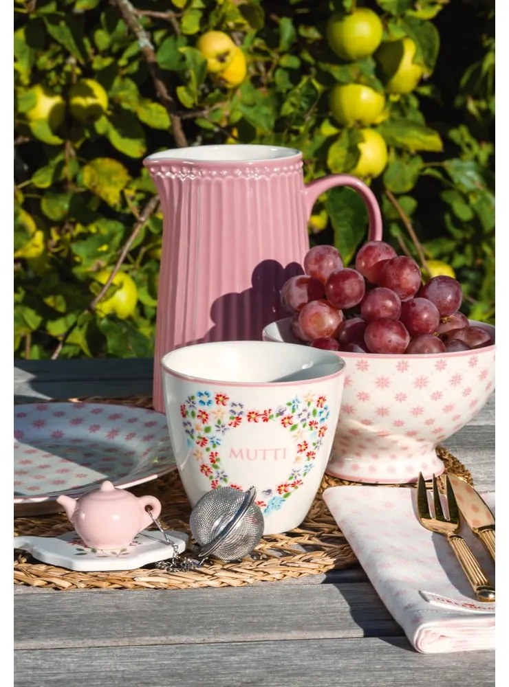 Ružová porcelánová miska na polievku Green Gate Laurie, ø 15 cm