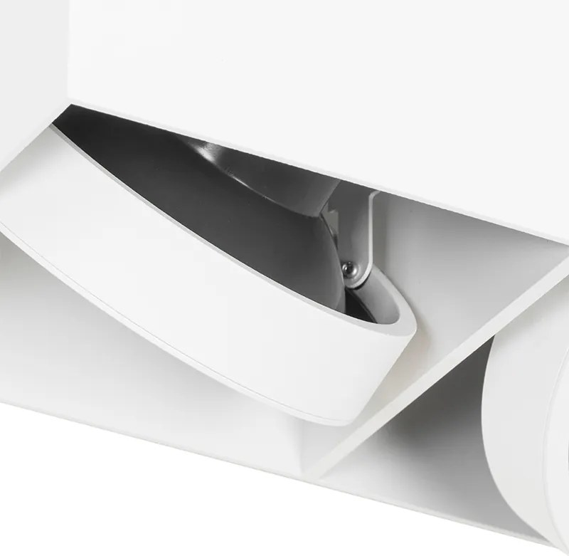 Inteligentný reflektor biely obdĺžnikový 2-svetelný vrátane 2 Wifi GU10 111mm - Box