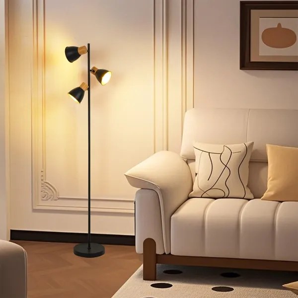 Brilagi - Stojacia lampa ODENSE 3xE14/10W/230V kaučukovník/čierna