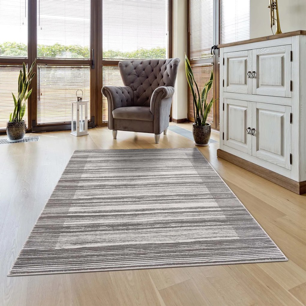 Dekorstudio Moderný koberec NOA - vzor 9301 sivý Rozmer koberca: 140x200cm