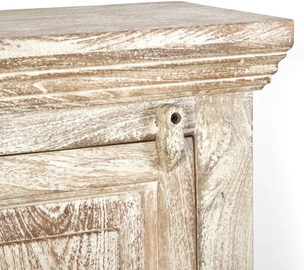 furniture-nabytek.cz - Masívna kúpeľňová nástenná skrinka Patina z mangového dreva, lakovaná, prírodná farba – 48×24×70 cm
