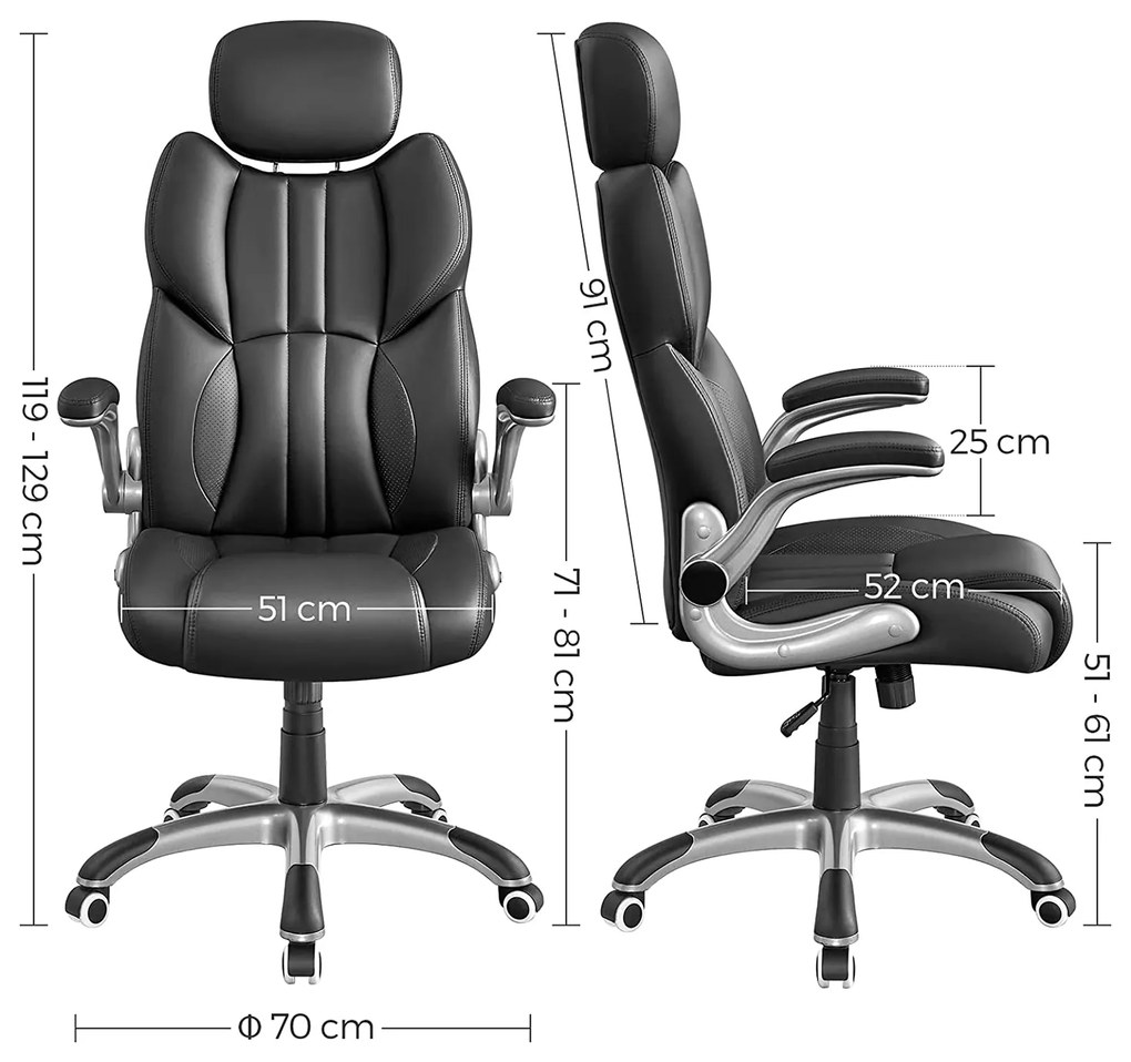 Kancelářská židle Obarg černá