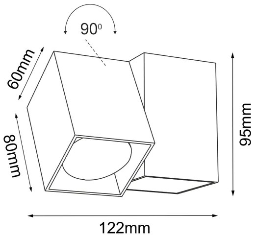 Brosline 2293 - Nástenné bodové svietidlo CUBE 1xGU10/10W/230V biela
