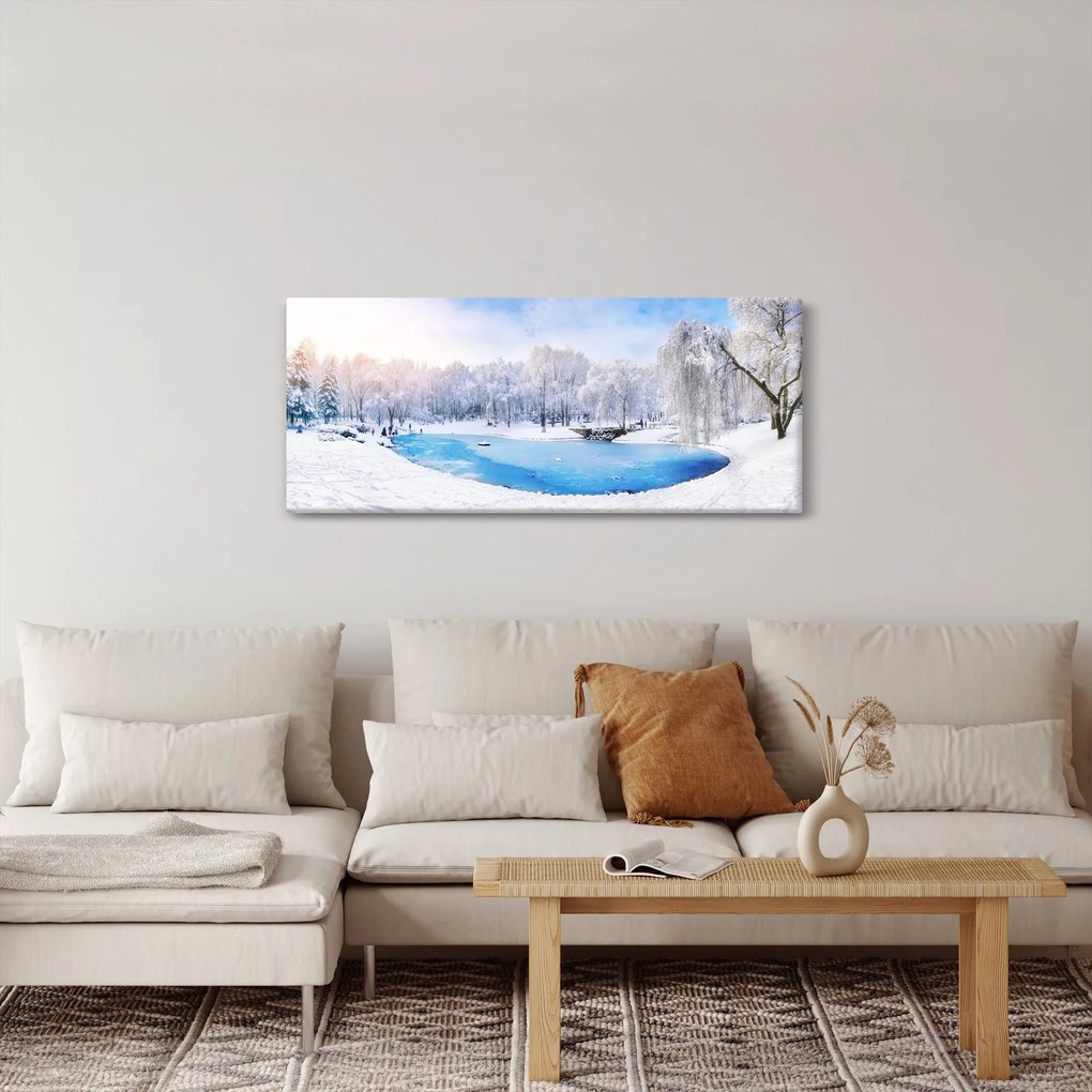 Obraz - Ľadové jazero (120x50 cm)