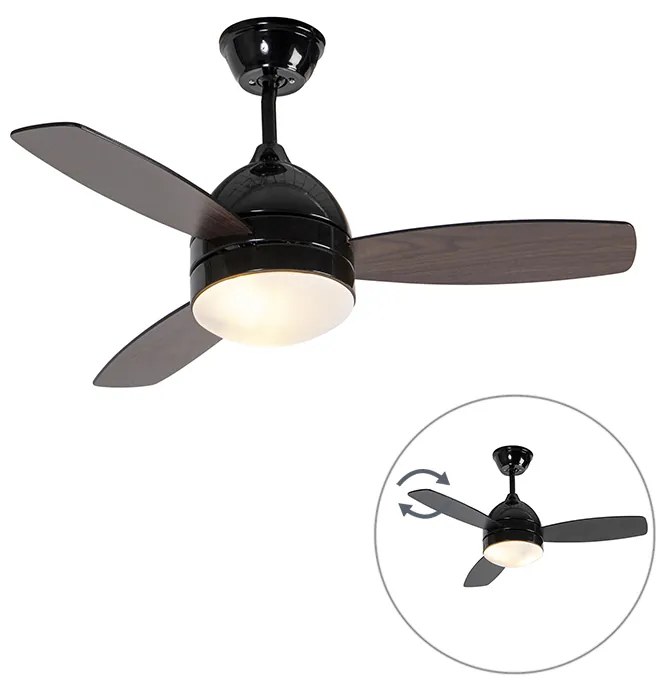 Stropný ventilátor čierny s diaľkovým ovládaním - Rotar