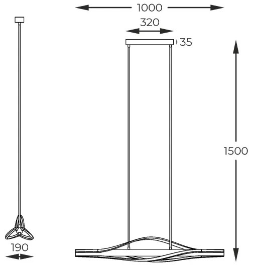 Zuma Line P230857003 - LED Luster na lanku BAEZ LED/30W/230V