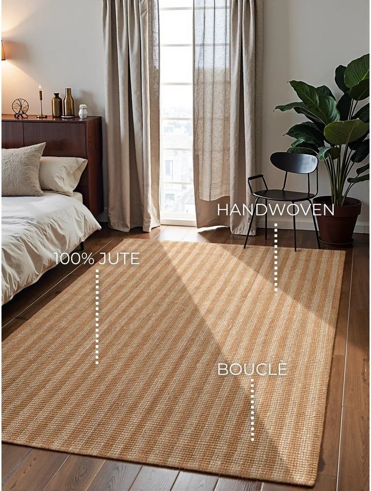 Béžový ručne tkaný jutový koberec 160x230 cm Harvest Amber – Elle Decoration