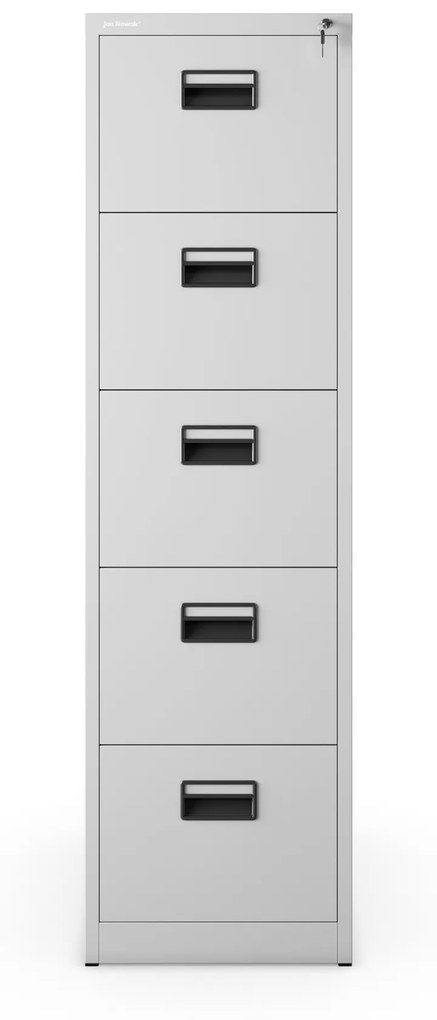 Kovová kartotéka, 5 zásuviek SARA V5, 460 x 1630 x 620 mm, šedá