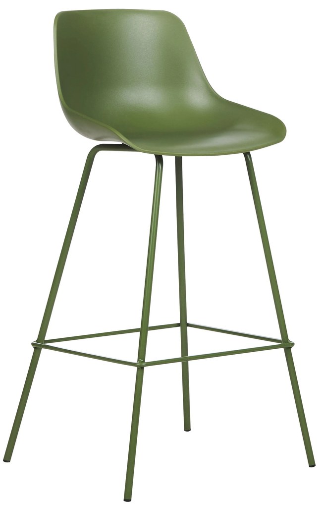 Sada 2 barových stoličiek zelená EMMET Beliani