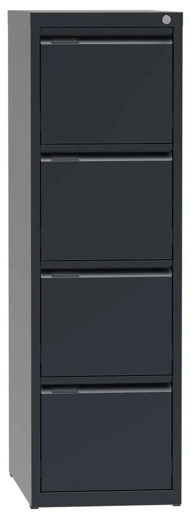 Kovona Kovová kartotéka A4, 4 zásuvky, antracitová