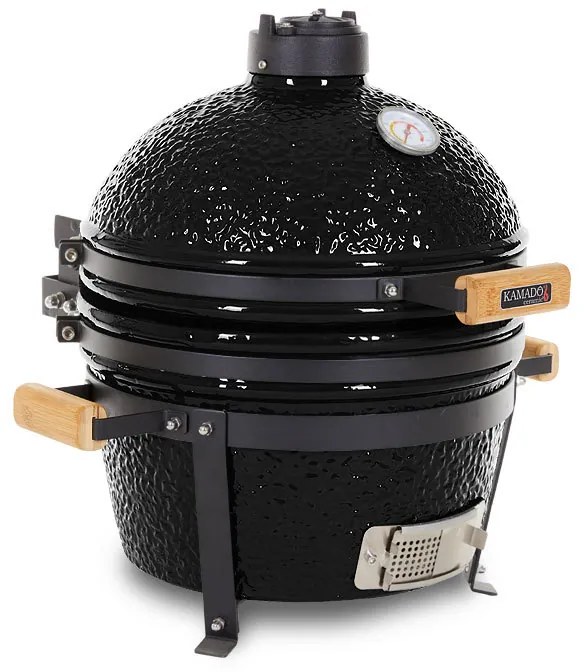 Kamado Keramický gril CHAMELEON 36cm Čierny