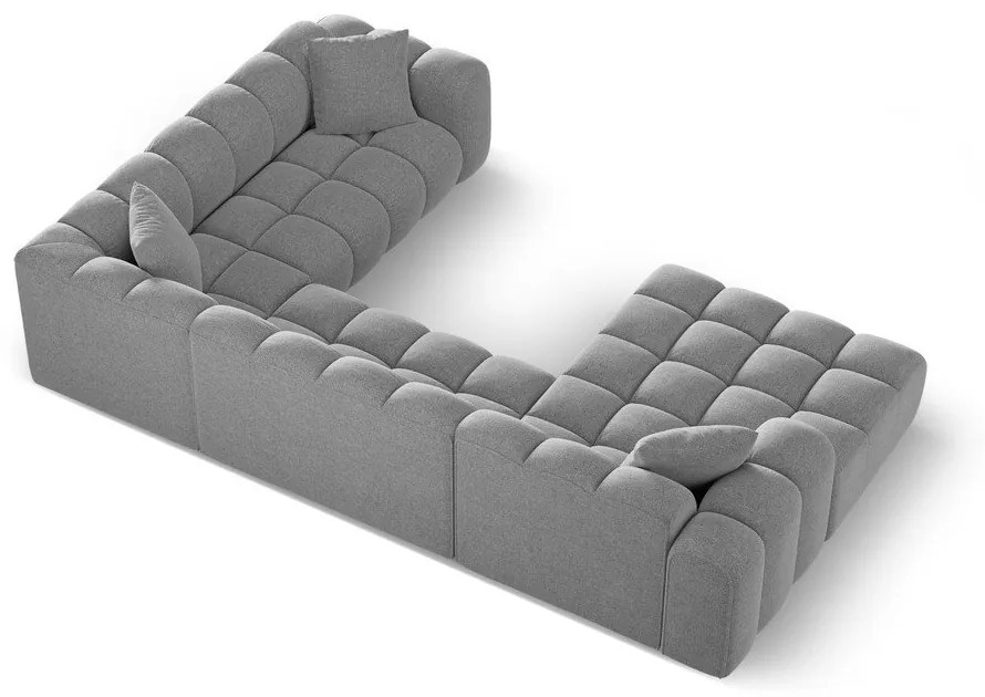 Svetlosivá ženilková rohová pohovka (pravý roh/do tvaru "U") Treno – Cosmopolitan Design