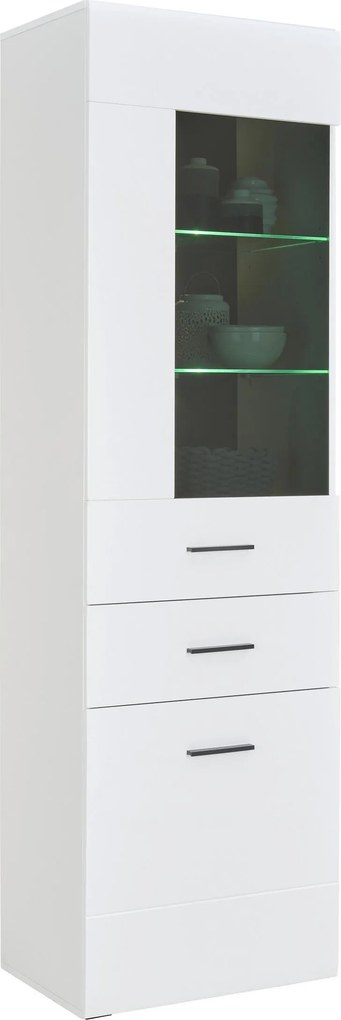 XXXLutz VITRÍNA, antracitová, biela, 60/206,2/41,6 cm Hom`in - Sklenené vitríny - 001803069027