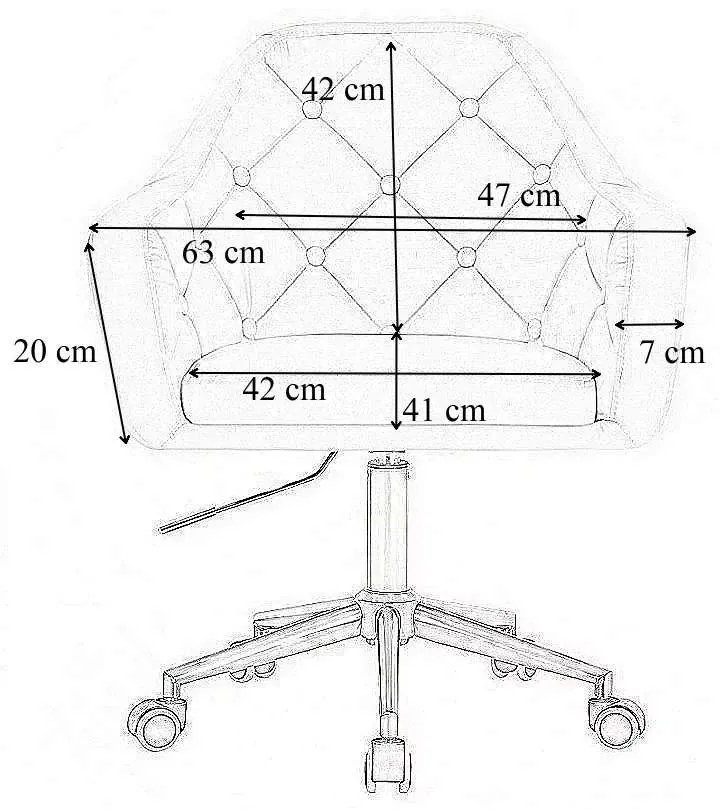 LuxuryForm DESIGN Kreslo ANDORA na striebornej podstave s kolieskami - čierne