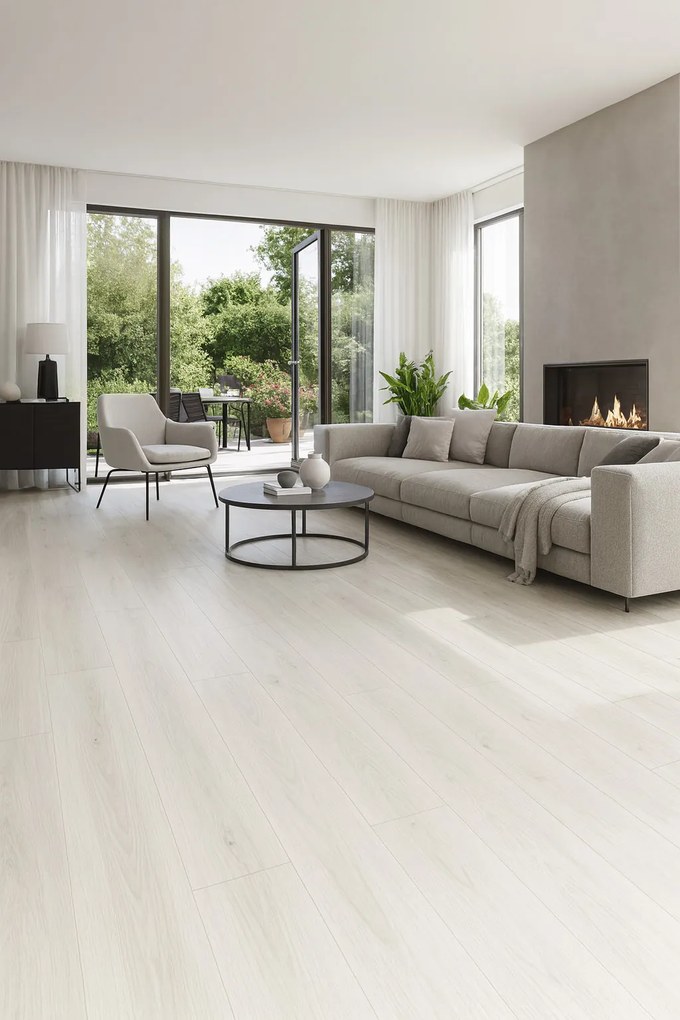 Beauflor, PVC podlaha - lino Quintex Gambela Oak 110L, na mieru, šíře 4m,5m, šedá, filc, chodba / predsieň