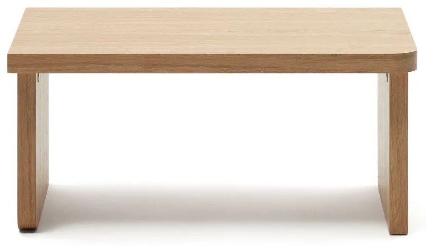 Konferenčný stolík v dekore duba v prírodnej farbe 89x62 cm Oaq – Kave Home