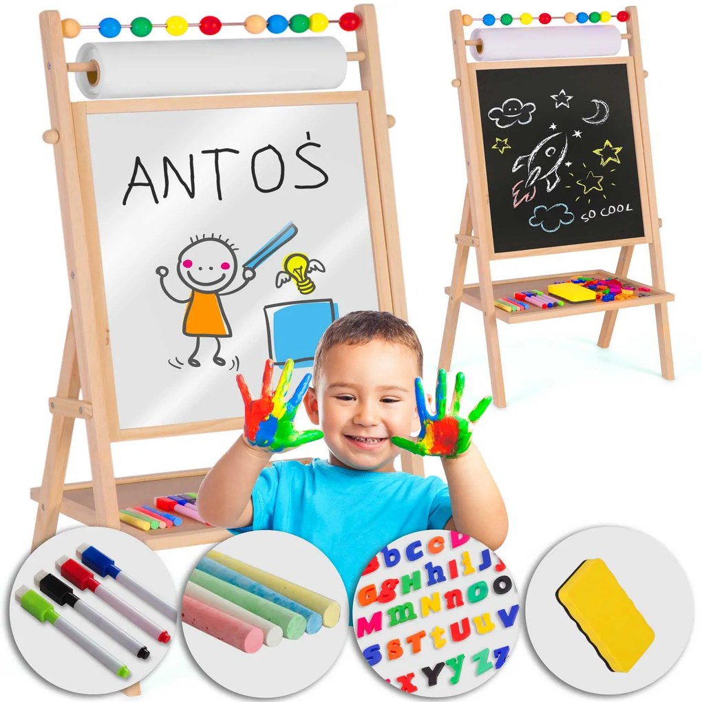 Magnetická tabuľa Ricokids otočná tabuľa