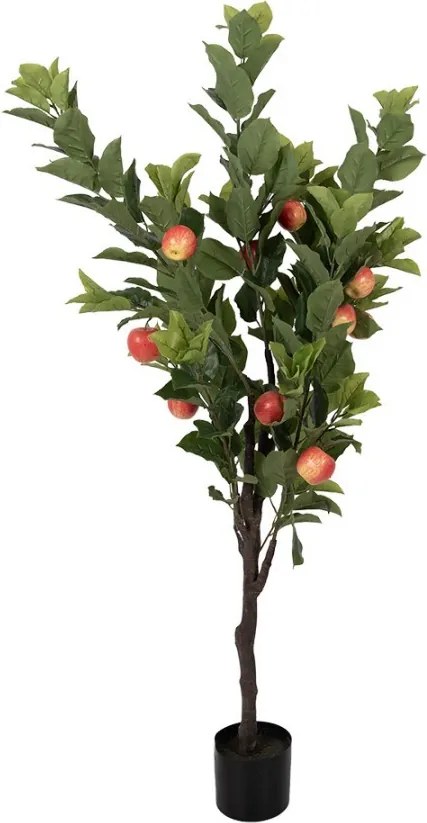 Dekoračný strom jabloň s jabĺčkami s ružovými kvetmi Tree Apple - 30*30*150 cm
