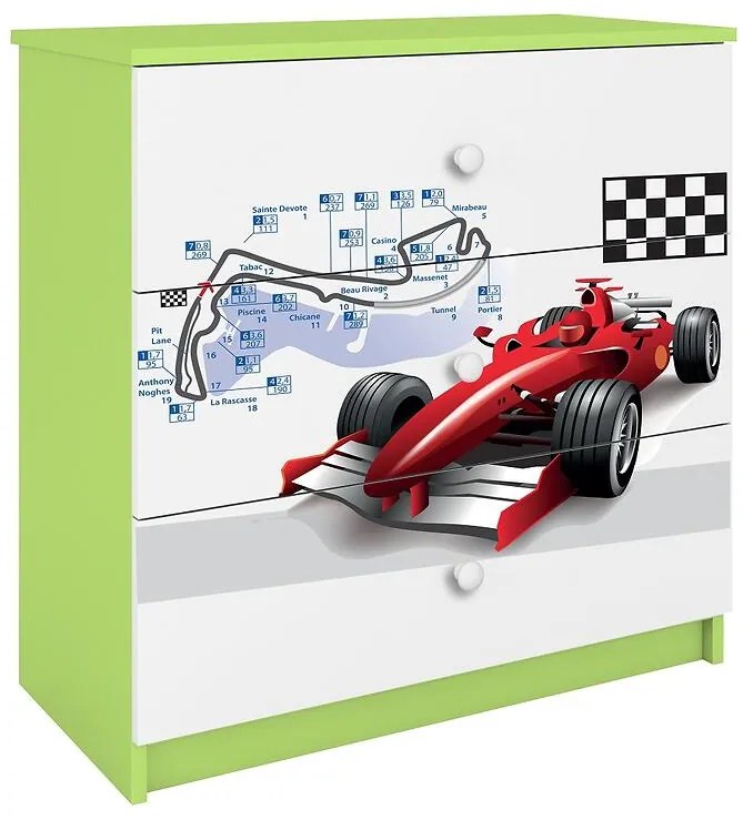 Detská komoda Babydreams zelená – Formula