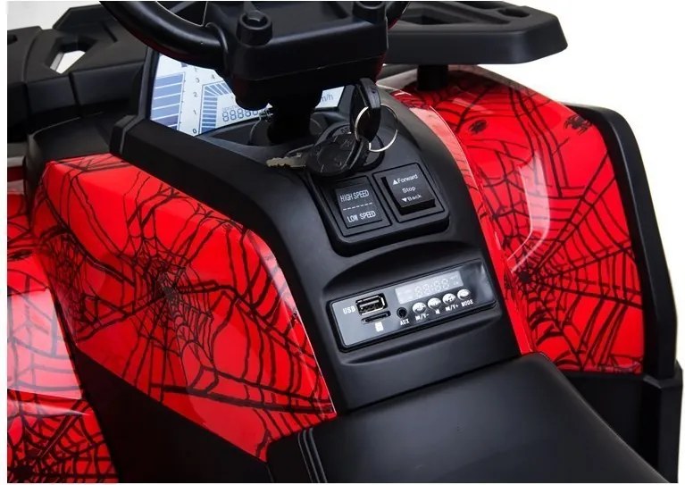 LEAN CARS XMX607 Červená farba Spider Battery Quad